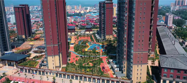 岭秀华庭小区鸟瞰图